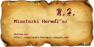 Misolszki Hermész névjegykártya